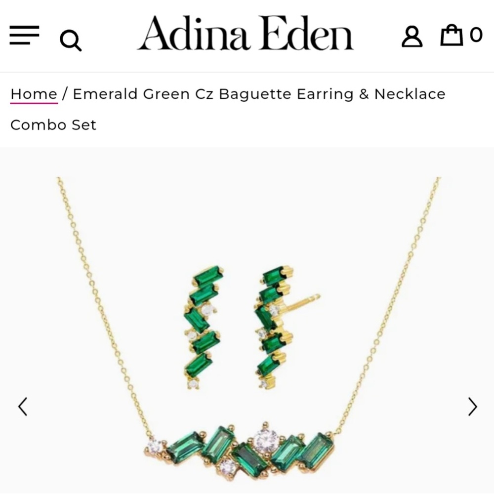 Adina Eden Green and Gold Earrings
